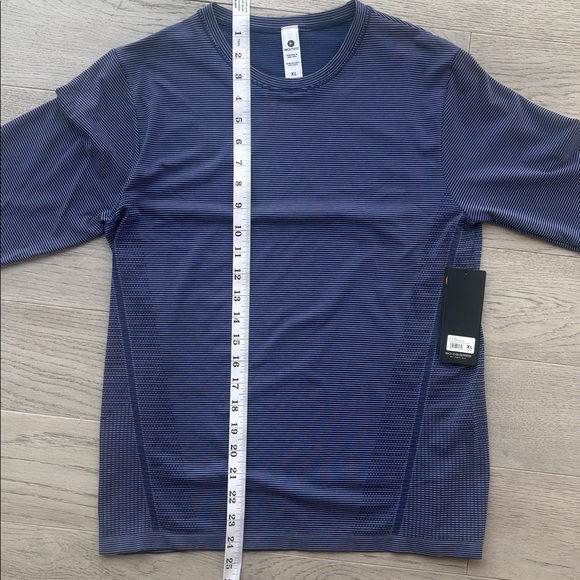 90 Degree by Reflex Seamless Caddy Long Sleeve Shirt Blue White Size XL New NWT - Picture 7 of 7